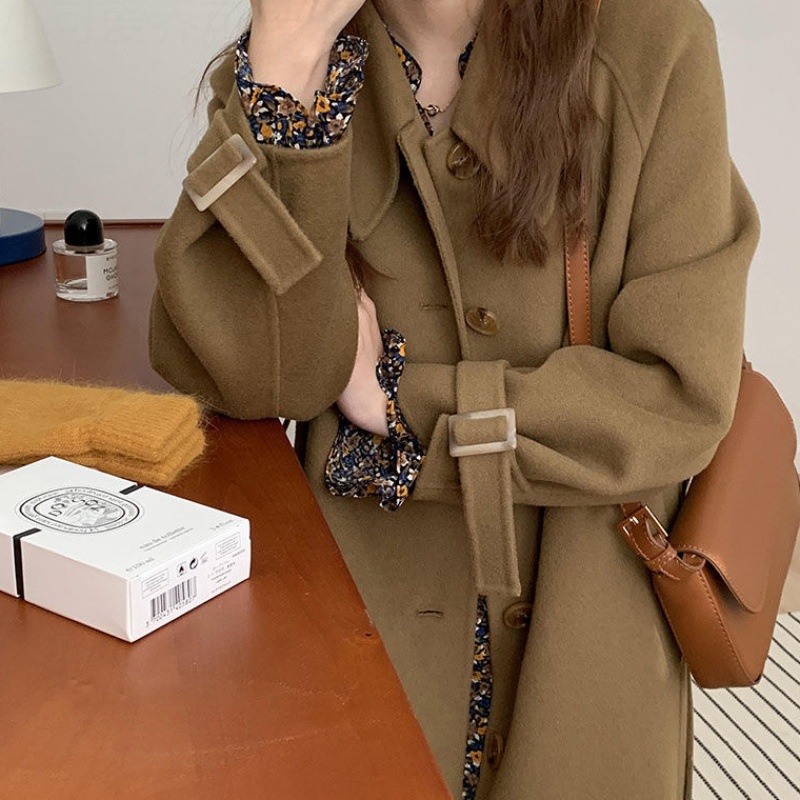 Áo Măng Tô |  Áo Măng Tô Nữ Dáng Dài Cao Cấp Hàn Quốc Kèm Đai Chất Dày Dặn Quảng Châu | BigBuy360 - bigbuy360.vn