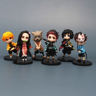Mô hình kimetsu no yaiba - thanh gươm diệt quỷ chibi: Tanjiro, Tanjirou, Nezuko, Inosuke, Zenitsu, Giyuu