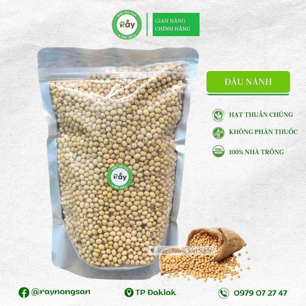 Đậu Nành Đaklak (Đỗ tương) - Hạt nhỏ không biến đổi gen dân trồng dùng nấu sữa/ngũ cốc