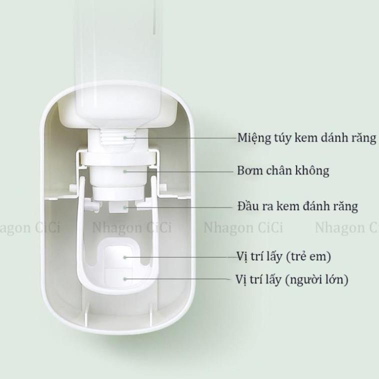 Bộ nhả kem đánh răng đơn cao cấp Ecoco ⚡FREE SHIP⚡  nhỏ gọn, tiện lợi treo nhà tắm [MH65]