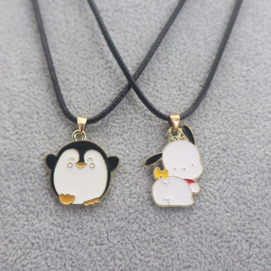 Set 2 Vòng cổ Mặt Hình Động Vật Nhiều Màu Sắc Thời Trang