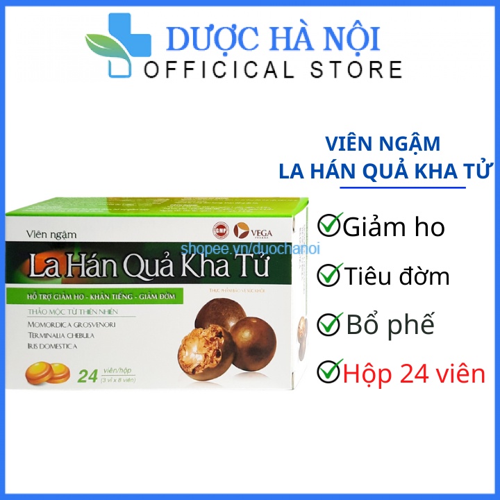 Viên ngậm khuyết thanh la hán quả hỗ trợ ho kéo dài, long đờm, rát họng – Hộp 24 viên