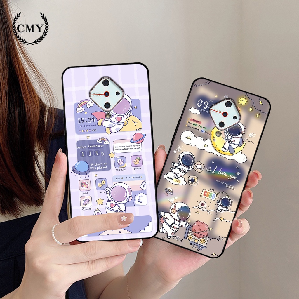 Ốp lưng Vivo S1 - Vivo S1 Pro hình gấu, vũ trụ ngân hà chibi. ốp chống sốc bền đẹp