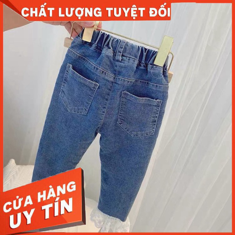 HÀNG NHẬP KHẨU -  BÁN SỈ QUẦN BÒ CHÂN REN TRẮNG BÉ GÁI - Hàng Nhập Khẩu