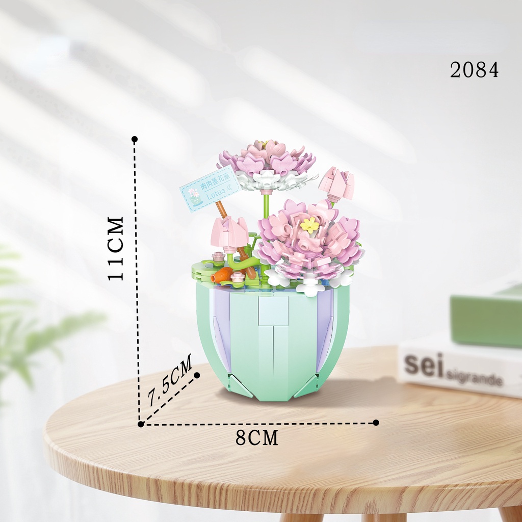Đồ Chơi Lắp Ráp Chậu Cây Mini Cho Bé