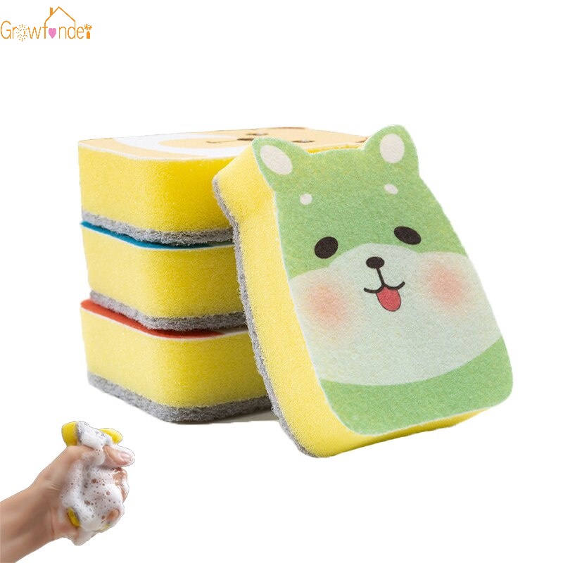 Miếng Bọt Biển Rửa Chén Hình Động Vật Hoạt Hình Thân Thiện Với Môi Trường