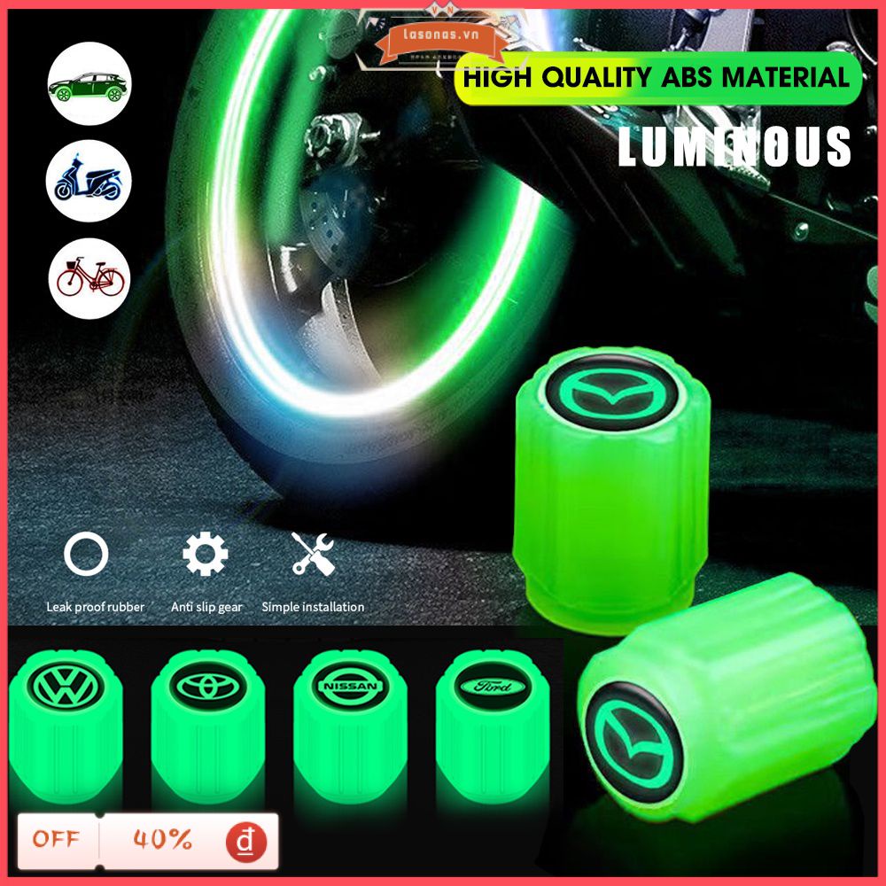 Đa Năng Dạ Quang Nắp Van Nhựa Chống Bám Bụi Xe Bánh Xe Bánh Xe Đèn Led Phát Sáng lốp Thân Có Áp Dụng Xe Ô Tô Xe Máy Xe Đạp