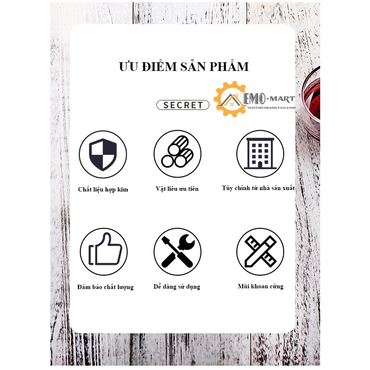 ⚡️𝐅𝐑𝐄𝐄 𝐒𝐇𝐈𝐏⚡️ Bộ Dụng Cụ Mở Rượu Vang 9 Món ⚡️ Hợp kim mới sang trọng, cao cấp - Tặng kèm nhiệt kế