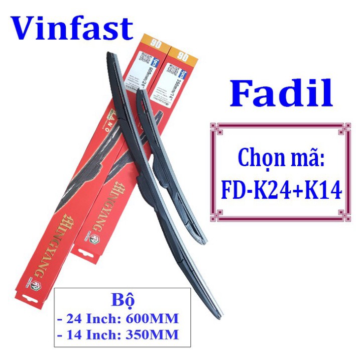 Sản Phẩm Bộ 2 thanh gạt nước mưa ô tô Nano cao cấp dành cho xe Vinfast Fadil .