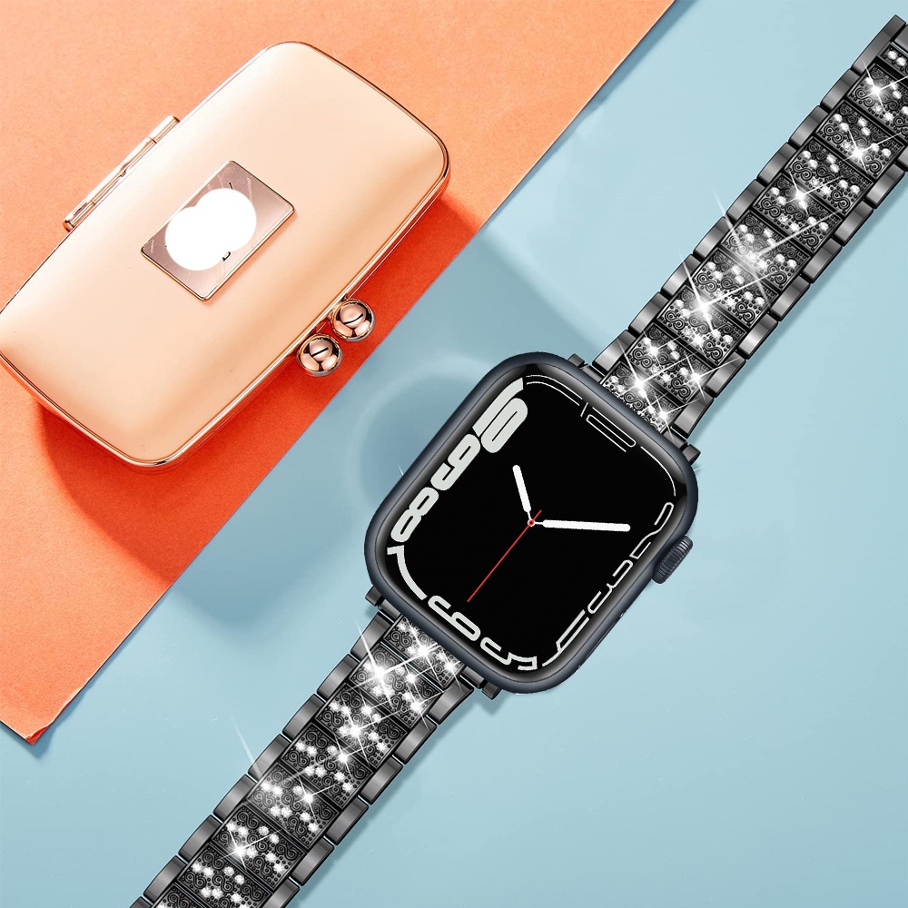 Dây Đeo Đồng Hồ Bằng Kim Loại 41mm 45mm Dành Cho apple watch 7 41mm se series 6 5 4 40mm 44mm 3 38mm 42mm