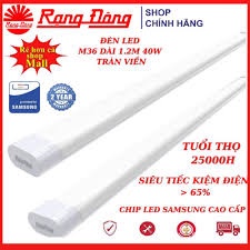 (CÓ GIAO BẰNG NOWSIP TẠI THÀNH PHỐ HỒ CHÍ MINH) Đèn LED Bán Nguyệt 40W Rạng Đông M36, Dài 1,2m- Bảo Hành 2 Năm