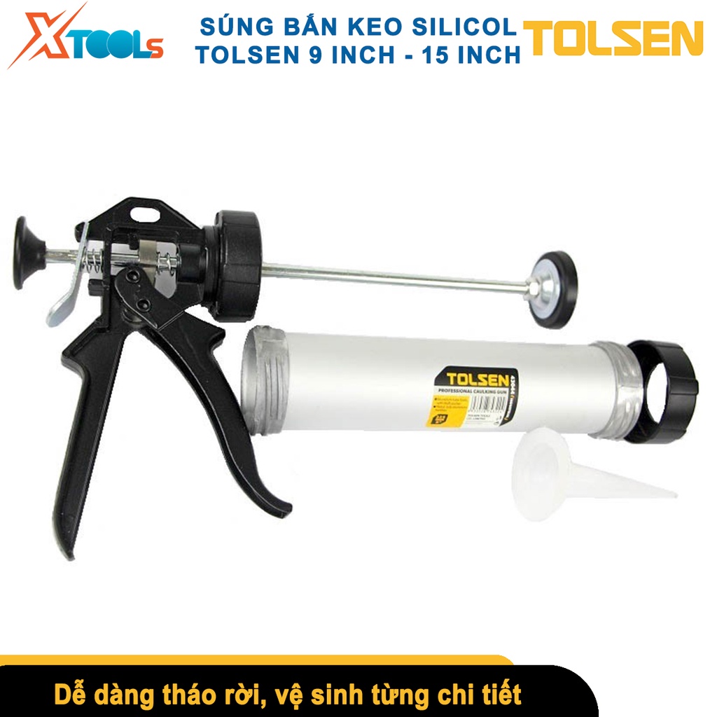 Ống bắn silicon TOLSEN 43044 - 43046, kích thước 225mm - 375mm, chất liệu cao cấp [CHÍNH HÃNG][XTOOLS]