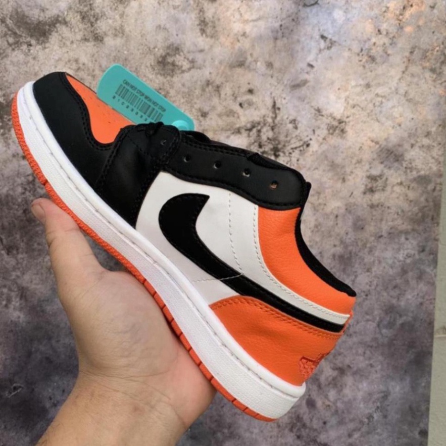 Giày jordan 1 low đen cam ,sneaker  jd 1 thấp cổ màu cam , giầy thể thao hot trend bản đẹp