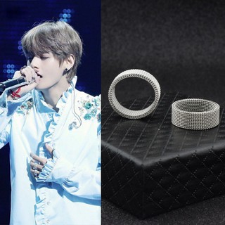Nhẫn họa tiết lưới giống BTS V