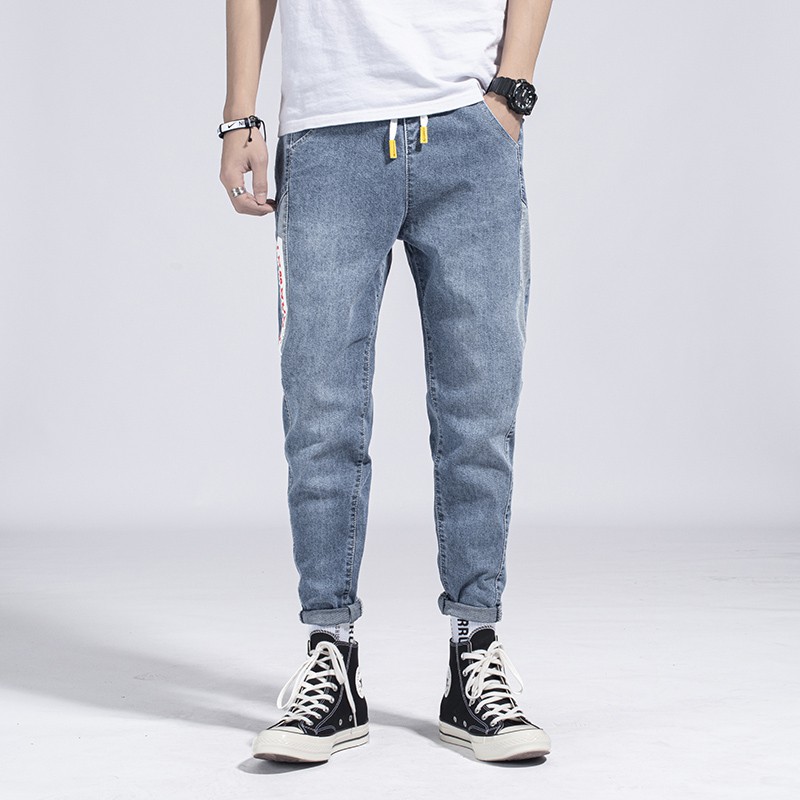 Quần Jeans Lưng Thun Co Giãn Size Lớn M-5xl 2 Màu Lựa Chọn