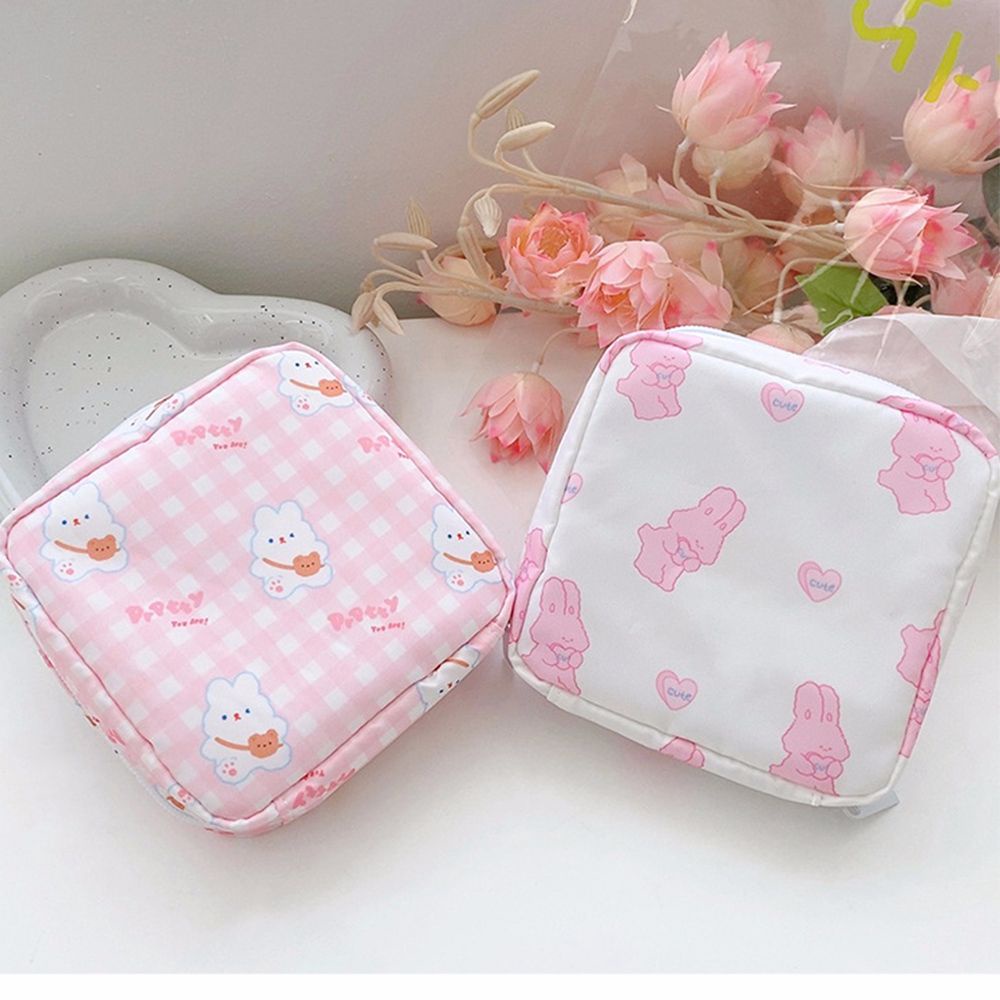 Túi đựng băng vệ sinh / tai nghe chống thấm nước đa năng họa tiết hoạt hình dễ thương