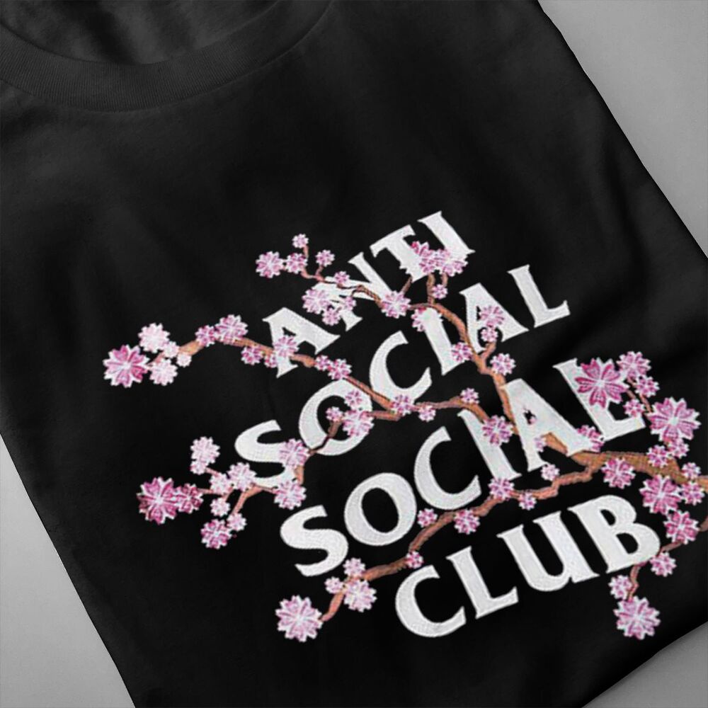 áo nam Tay Ngắn Cổ Tròn Có In Chữ Anti Social Social Club Assc Cá Tính