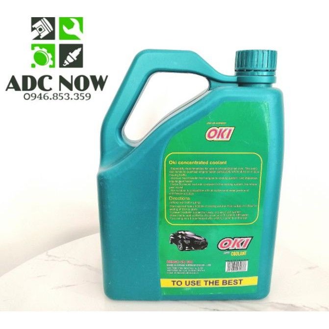 Dung dịch làm mát / nước làm mát màu xanh hiệu OKI can 4 Lít