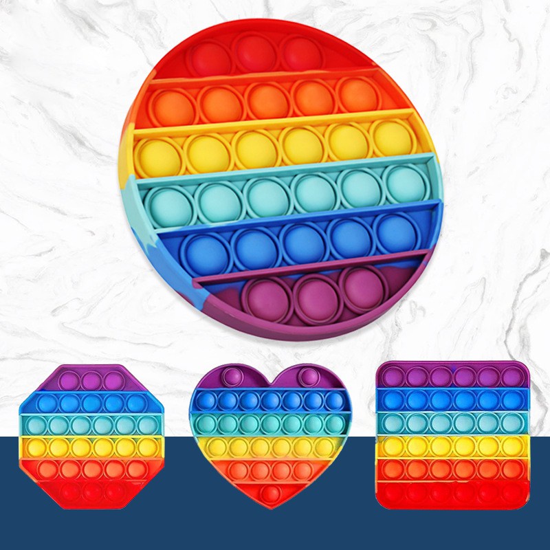 Đồ Chơi Bong Bóng Màu Cầu Vồng Chống Căng Thẳng Dành Cho Trẻ Em