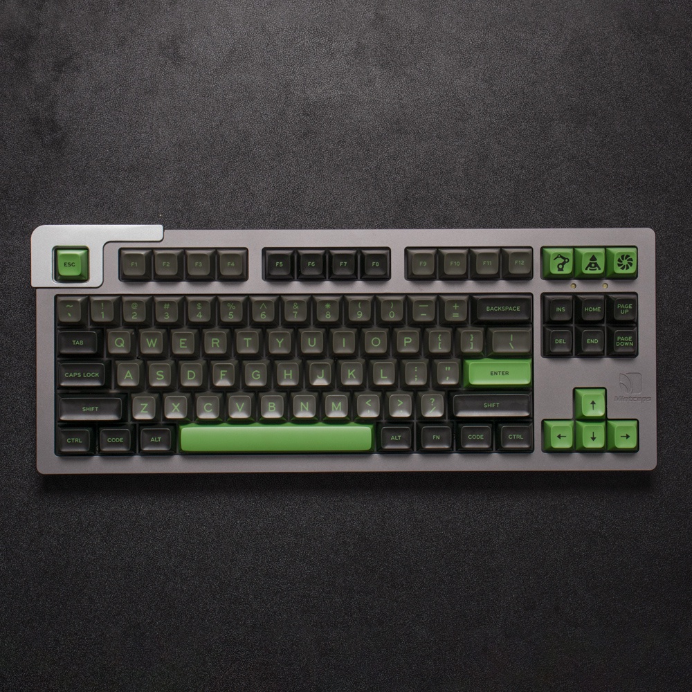 Keycap Aifei Green shimmer 170 nút chiều cao SA chất liệu abs bền bỉ dành cho bàn phím cơ