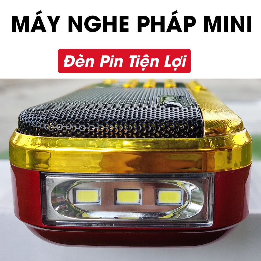 Loa mini nghe kinh pháp Craven, Loa to rõ, Pin xài 3 ngày hông hết, Cắm được thẻ nhớ, usb, có đèn pin, FM, quá trời chức