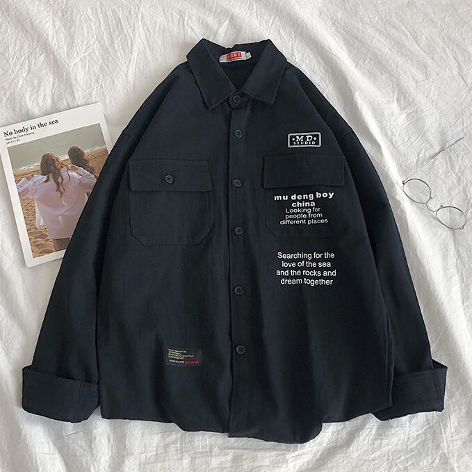 Áo Sơ Mi Nam Dài Tay Cổ Bẻ Thời Trang Nhật Bản