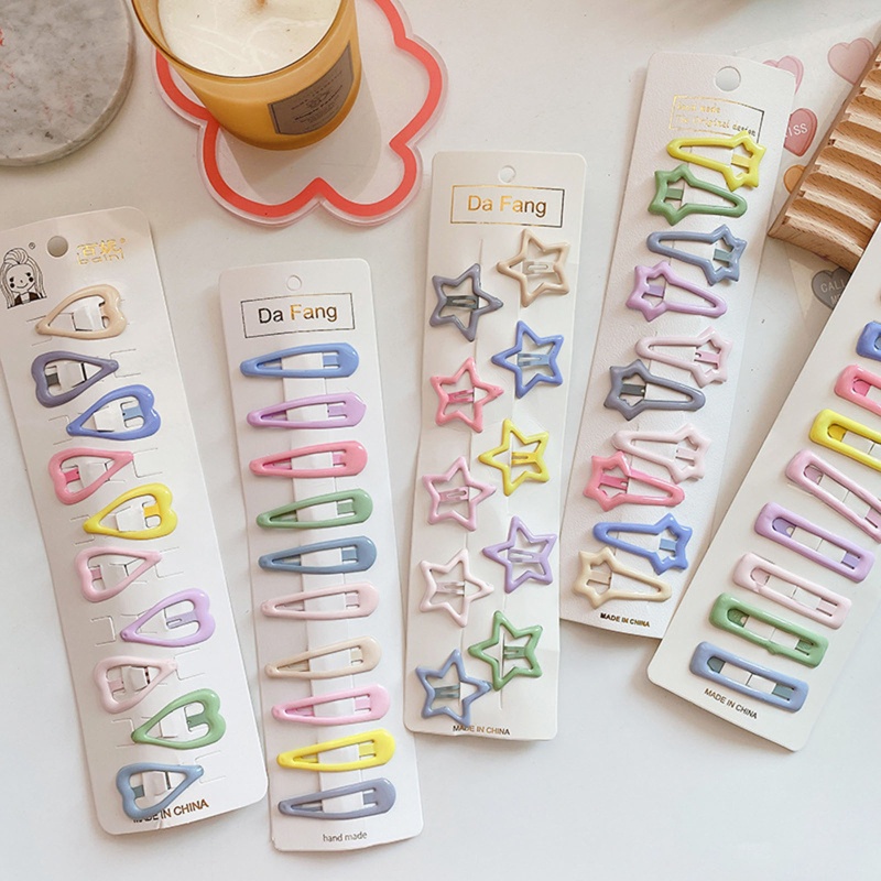 Set 10 Kẹp Tóc Kim Loại Chống Trượt Thời Trang Cho Nữ