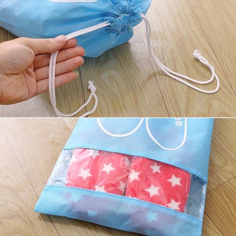 Túi đựng giày dép vải dù dây rút chống bụi ẩm mốc bỏ vali du lịch tiện lợi PK018