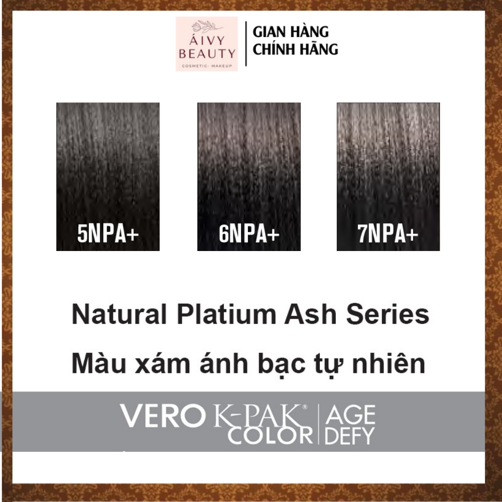 Natural Platinum Ash Brown NPA - Màu nhuộm phủ bạc thời trang JOICO Vero K-Pak Color Age Defy (Màu nâu ánh bạc tự nhiên)