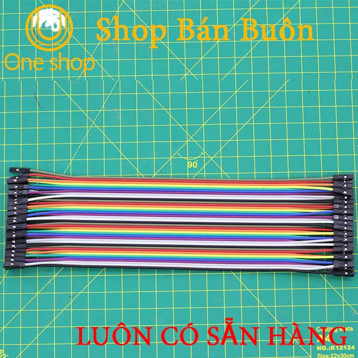 Tệp 10 Dây Dây Nối 7 Màu Dài 21Cm ( 2 Đầu Cái Cái )