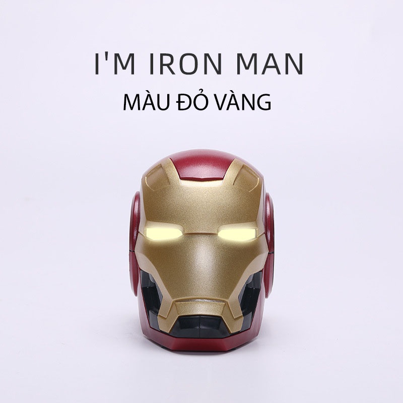 Loa Bluetooh Không Dây Siêu Bass Floveme MK 46 Iron Man Endgame Cầm Tay, Nghe Nhạc Cực Hay, Mắt Có Đèn Led, Gắn Thẻ Nhớ