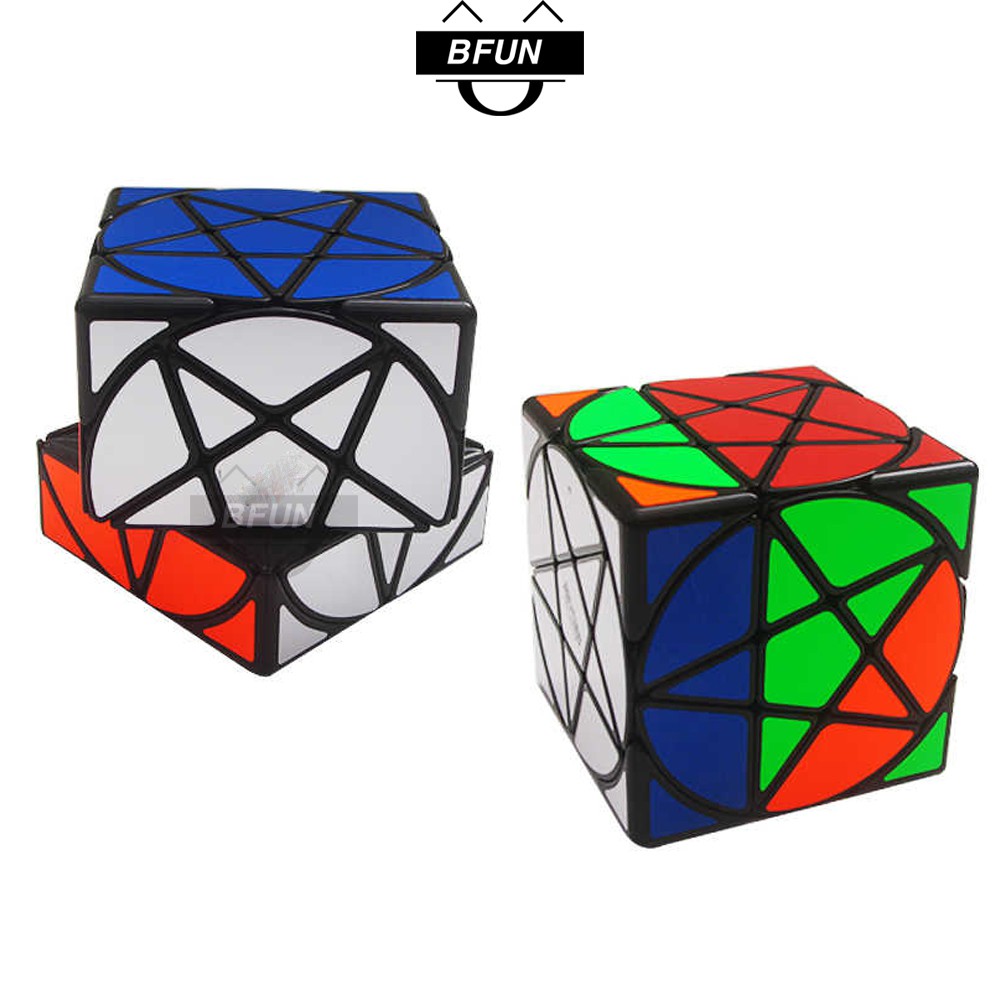 Rubik Biến Thể 6 Mặt Ngôi Sao Năm Cánh VIỀN ĐEN - Khối Rubik Kiểu Dáng Độc Đáo, Xoay Trơn - Đồ Chơi Trẻ Em BFUN