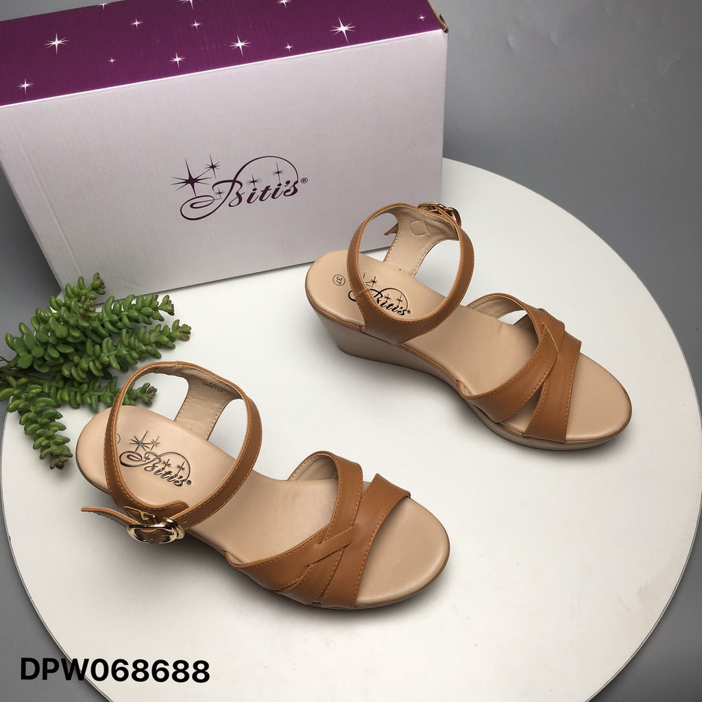 Sandal nữ BlTIS ❤️FREESHIP❤️ Dép quai hậu nữ đế xuồng 7cm quai cài DPW068688