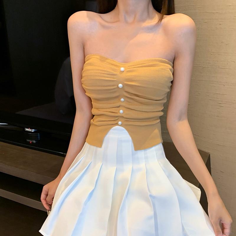 Áo ống dệt kim phong cách gợi cảm cho nữ | BigBuy360 - bigbuy360.vn