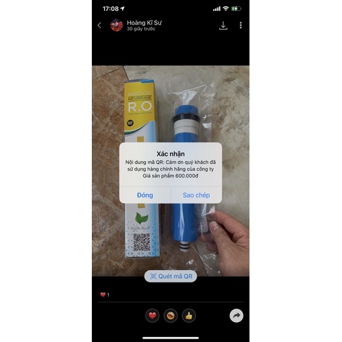 Màng ro 13v tds đạt 98% có tem usa