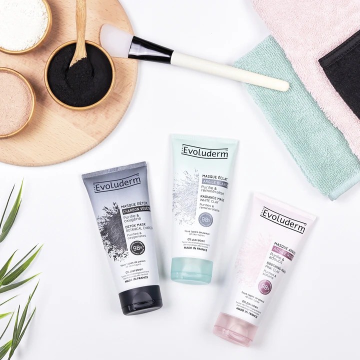 Mặt nạ làm dịu da Evoluderm tinh chất đất sét hồng 100ml - 98% thành phần tự nhiên