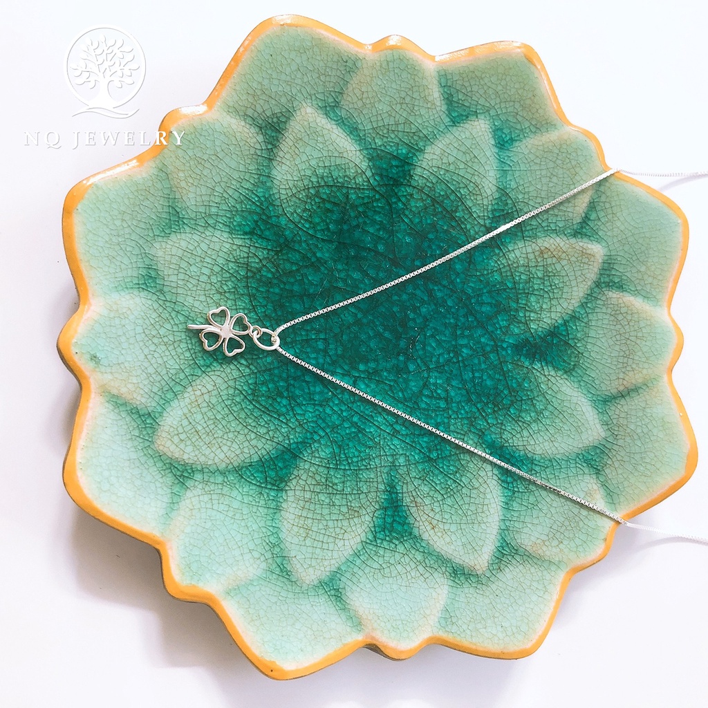 Dây chuyền bạc mặt cỏ 4 lá - NQ Jewelry