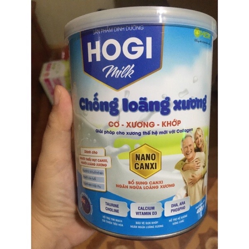 Sữa chống loãng xương Hogi milk 400g bổ sung Canxi giúp xương chắc ,khớp khỏe