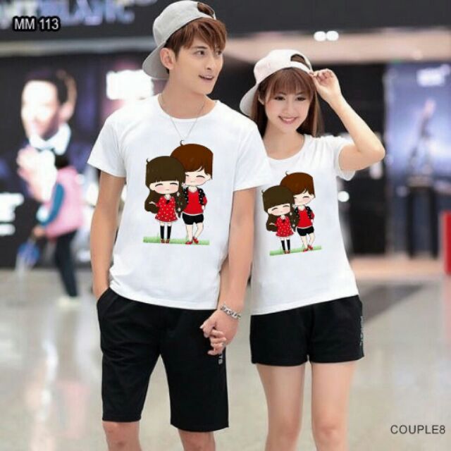 Áo đôi siêu cute chất cotton co giãn 4 chiều mềm, mát đủ màu đủ size từ 5-100kg