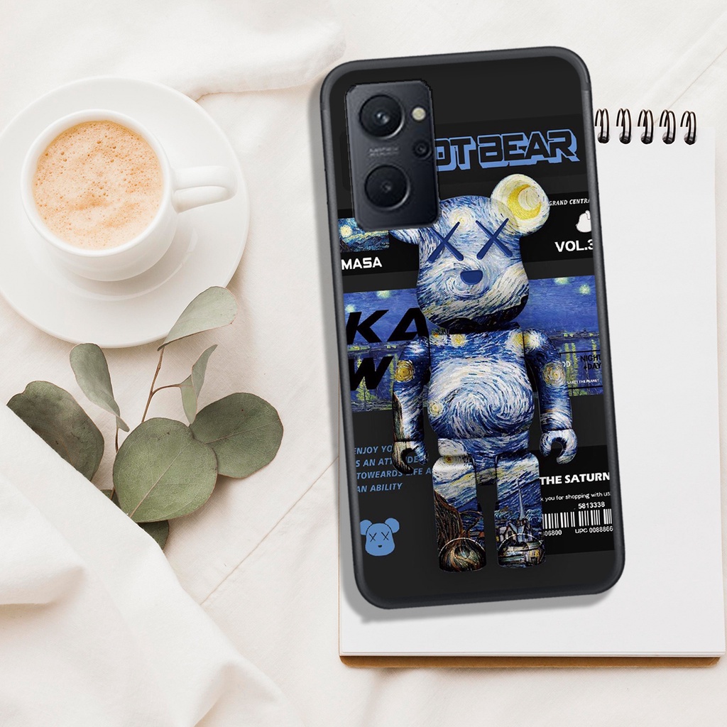 ỐP LƯNG OPPO RENO 7 - RENO 7Z , IN HÌNH GẤU BEAR BRICK DỄ THƯƠNG, BAO ĐẸP.