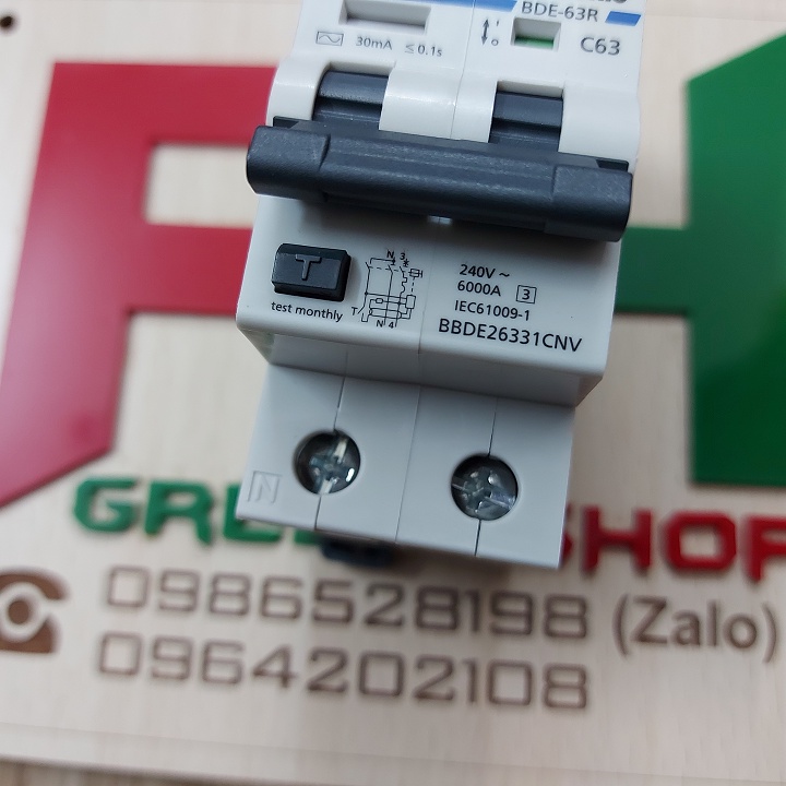 Át chống giật RCBO 50A, 63A Panasonic chính hãng