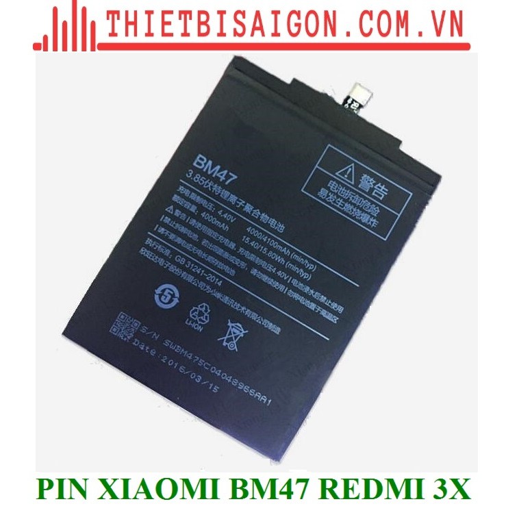 PIN XIAOMI BM47 REDMI 3X
