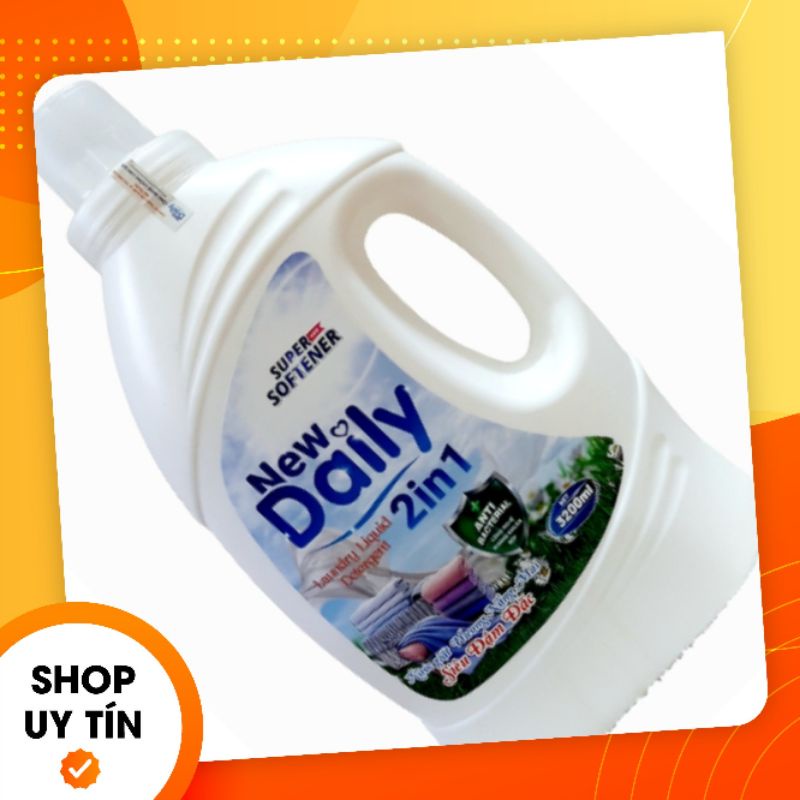 nước giặt, nước giặt xả Newdaily hương nắng mai 3,2 lít