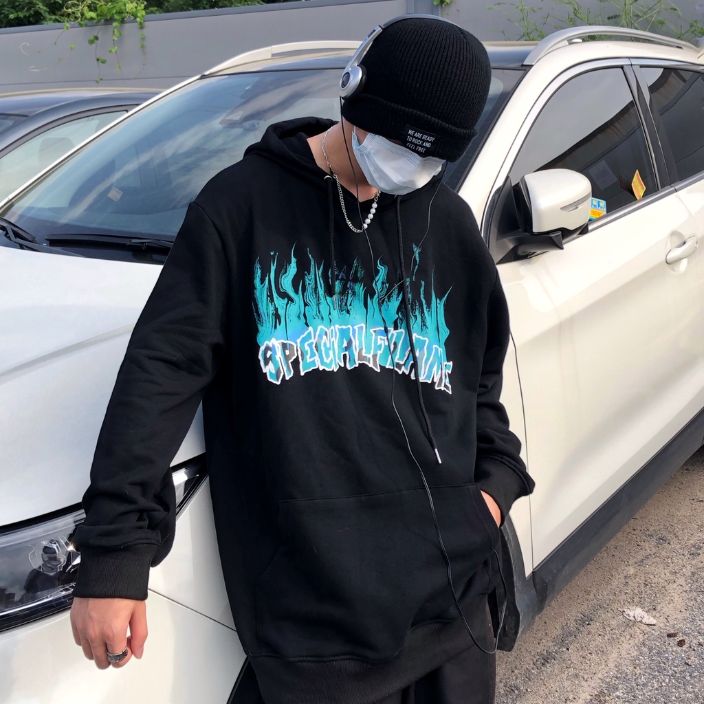 NRVP Áo Hoodie Tay Dài Oversize In Họa Tiết Phong Cách Hàn Quốc Kiểu Mới Cho Nam / Nữ