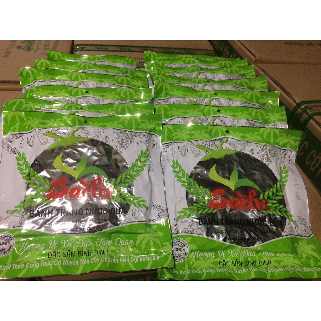 Bánh Tráng Nước Cốt Dừa Nướng Sẵn Sachi 🌟Thùng 10 Bì Loại 75Gram🌟Bánh Tráng Sachi🌟 | BigBuy360 - bigbuy360.vn