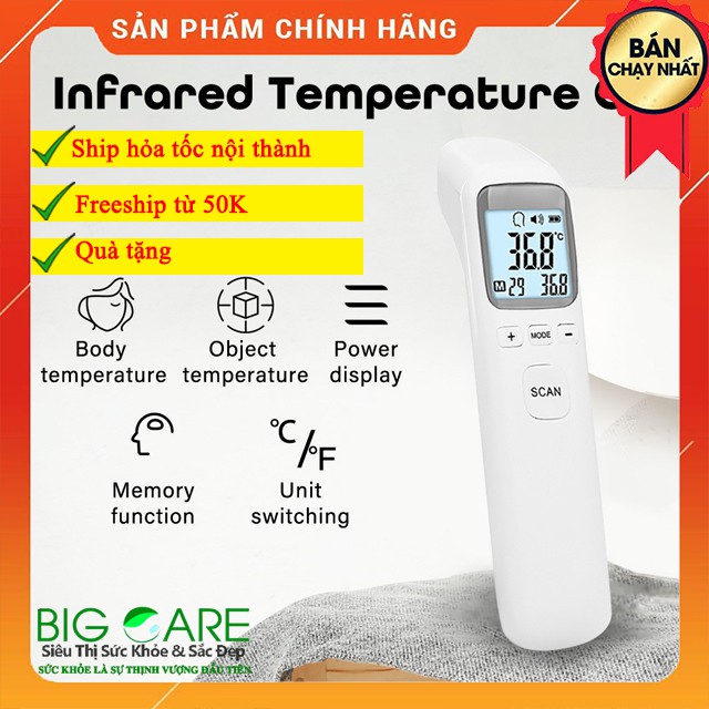 [Best Seller] Nhiệt Kế Điện Tử Hồng Ngoại Cảm Ứng Đo Trán Đa Năng  CKT-1502, CK-T1803 Bán Chạy Nhất