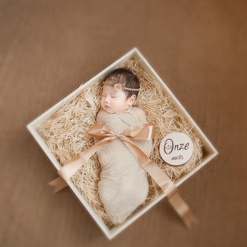 Set 6 Tấm Thẻ Ghi Chú Đánh Dấu Cột Mốc Phát Triển Theo Tháng Làm Phụ Kiện Chụp Ảnh Cho Bé Sơ Sinh