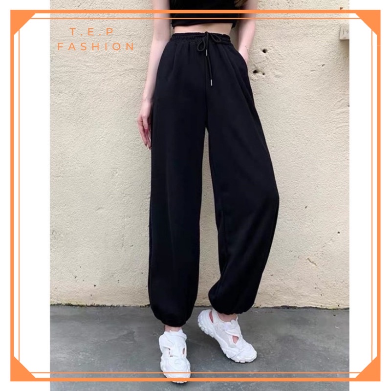 TEP VENUS  Quần Jogger- Quần Bom Bo Chun Cá Tính vải da cá Tep Fashion