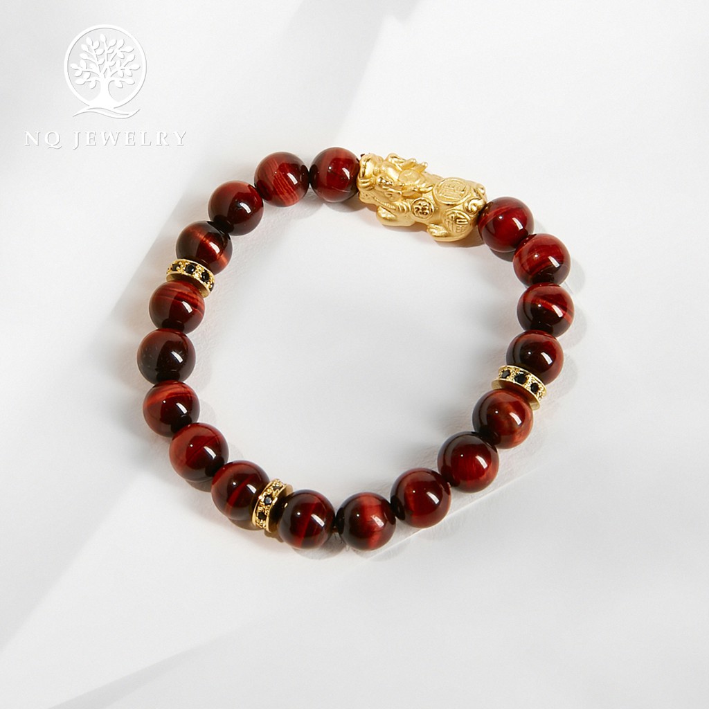 Vòng tay tỳ hưu bạc mạ vàng 24k - NQ Jewelry Metal Coating