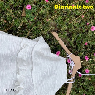 Diaripple two | set áo yếm cột nơ 2 kiểu, thun nổi lạ mắt - design by tudo